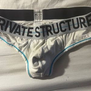 Private Structure, Briefs, White, XL